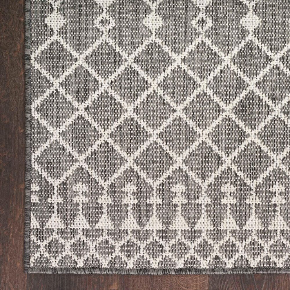 Nourison Positano Southwestern Charcoal 5&#39; x 7&#39; Indoor/Outdoor Area Rug, , large