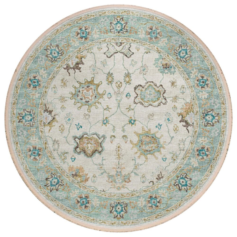 Dalyn Rug Company Marbella MB6 8" Round Ivory Area Rug, , large