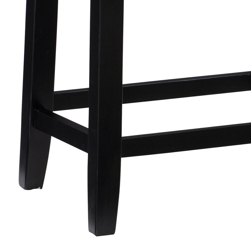Linon Home Decor Claridge Counter Stool with White Cushion in Black, , large