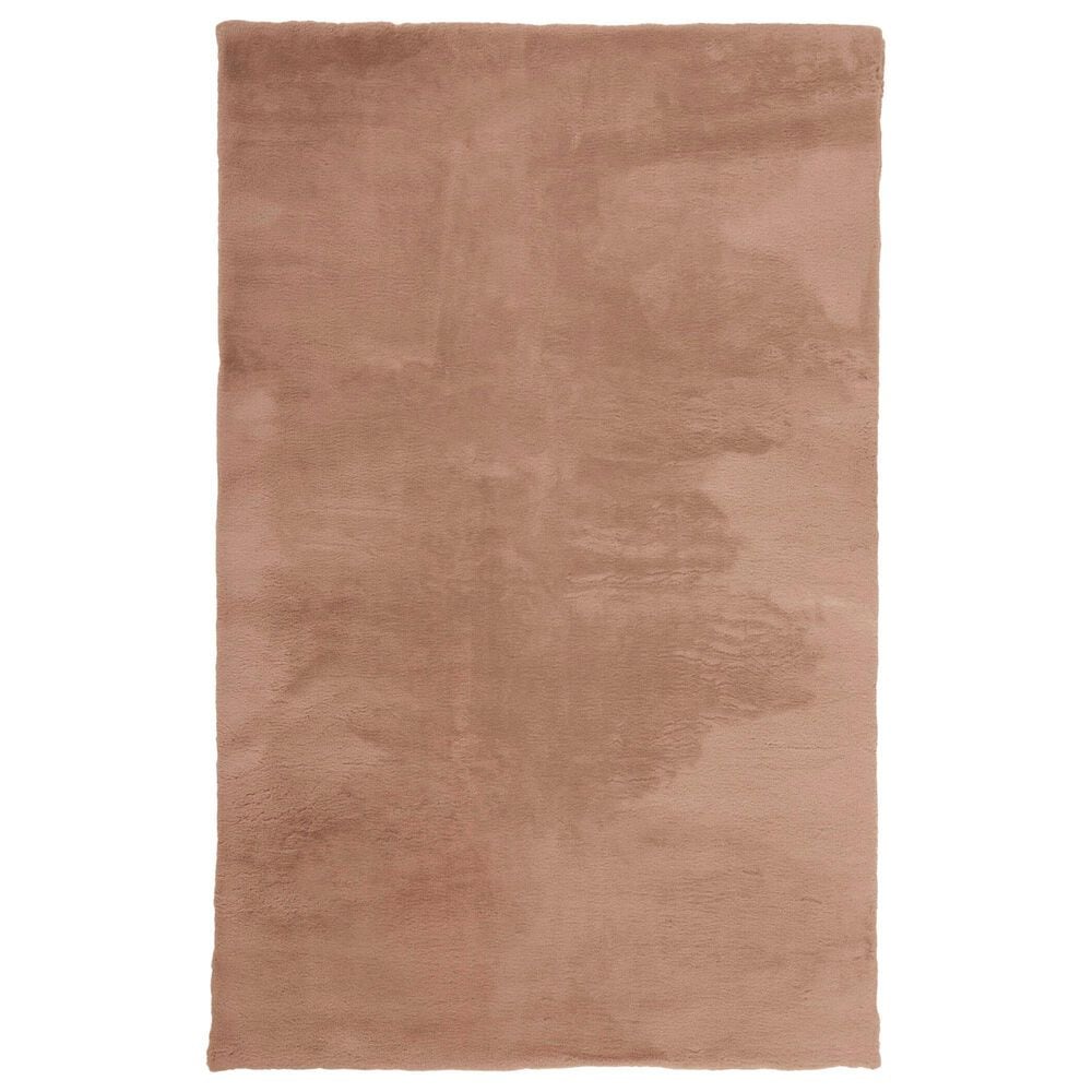 Feizy Luxe Velour 5" x 6"6" Pink Area Rug, , large