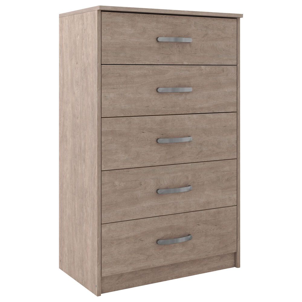 Signature Design by Ashley Flannia 5 Drawer Chest in Warm Gray, , large
