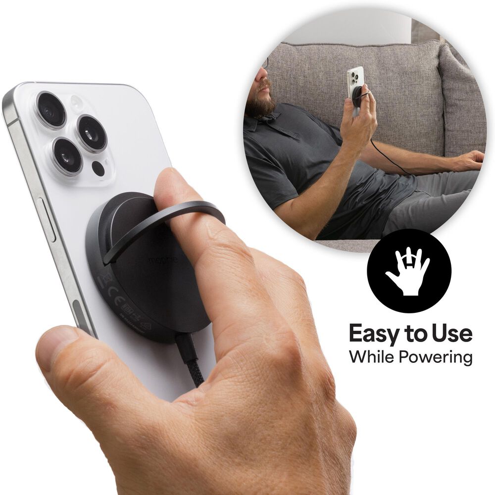 Mophie Wireless Charging Pad with Kickstand in Black, , large