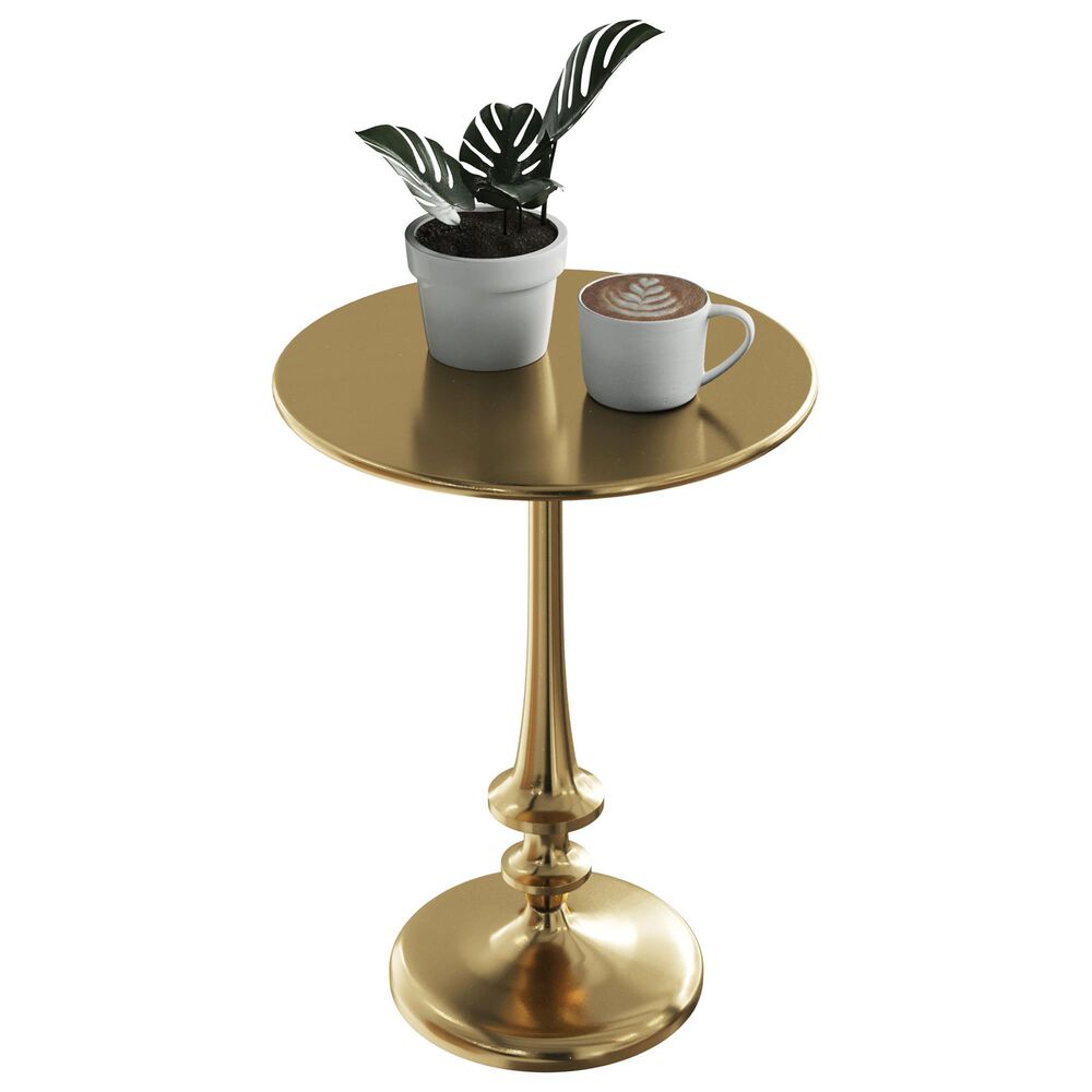 Timberlake Side Table in Antiqued Brass, , large