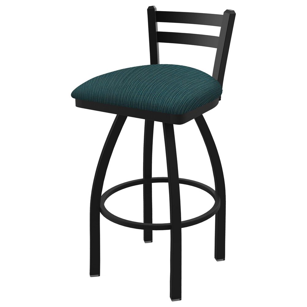 Holland Bar Stool 411 Jackie 25" Low Back Swivel Counter Stool with Black Wrinkle and Graph Tidal Seat, , large