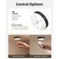 HOMLUX Motion Sensor Puck Light in Black (Set of 6), , large