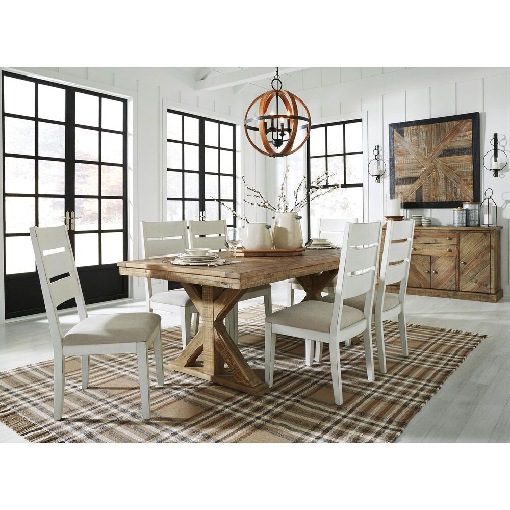 Signature Design by Ashley Grindleburg Dining Upholstered Side Chair in Antique White and Gray, , large