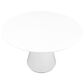 Moe"s Home Collection Otago 47" Dining Table in Gloss White and Brushed Stainless Steel - Table Only, , large