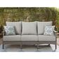 Ashley Visola Stationary Sofa with Cushion in Gray, , large