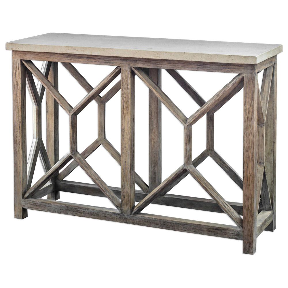 Uttermost Catali Console Table in Light Wood, , large