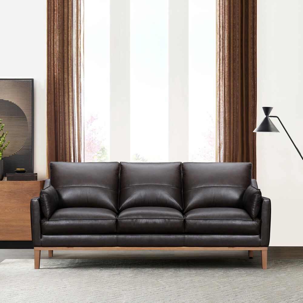 Blue River Pompeii Stationary Sofa in Dark Brown, , large