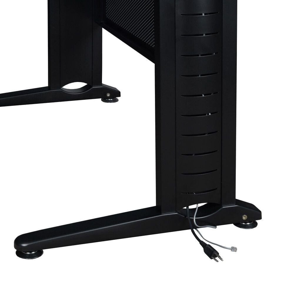 Regency Global Sourcing Fusion 72&quot; Double Pedestal L-Desk with Return in Cherry, , large