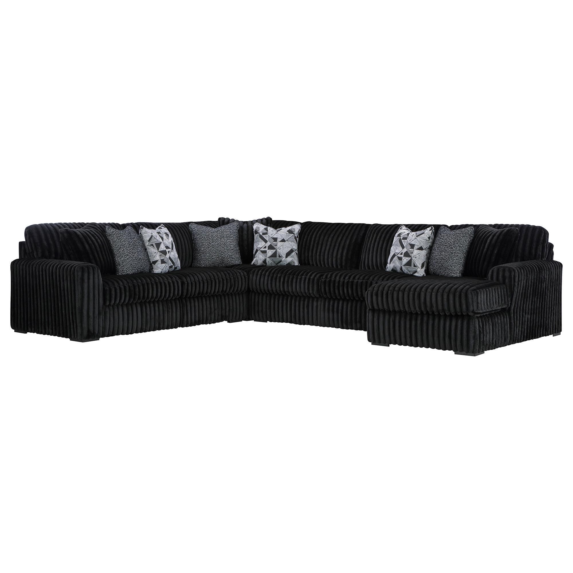 Ashley Midnight-Madness 4-Piece Sectional with Right-Facing Chaise