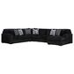 Ashley Midnight-Madness 4-Piece Sectional with Right-Facing Chaise in Onyx, , large