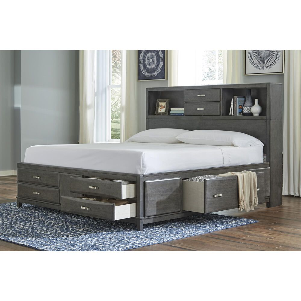 Ashley Caitbrook Cal King Storage Bed in Gray, , large