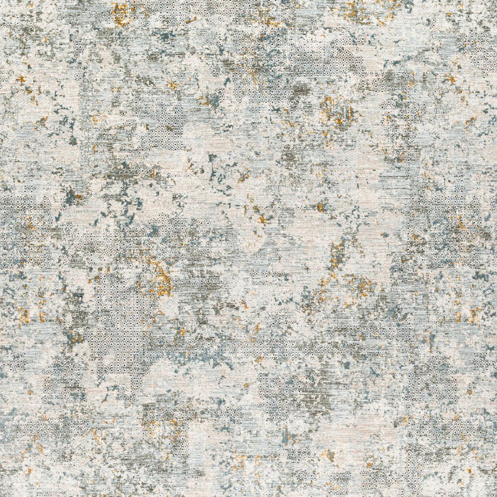 Surya Dresden Dusty Sage, Taupe, Off-White, Deep Teal, Ink Blue, Light Gray and Mustard 2'7" x 10' Runner, , large