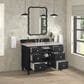 James Martin Vanities Lorelai 48" Single Vanity in Black Onyx with 3 CM Victorian Silver Quartz Top, , large