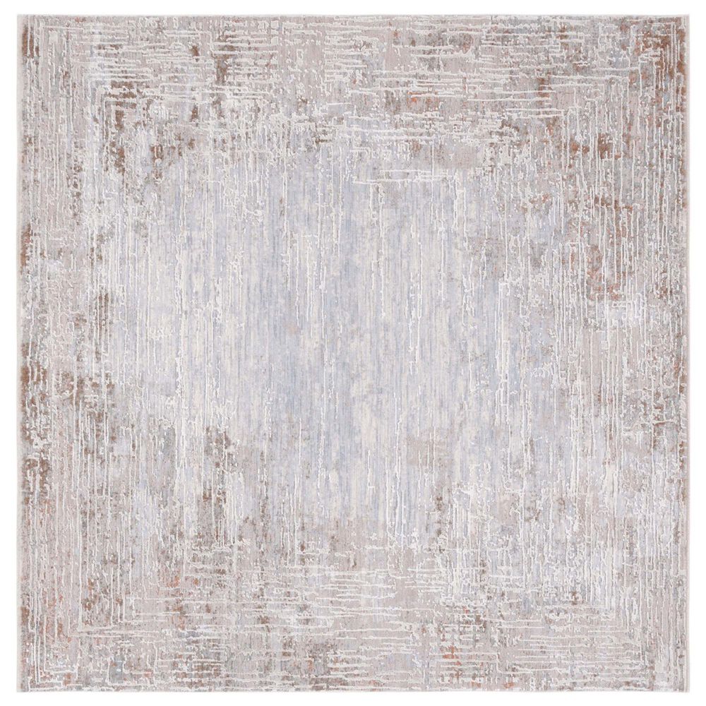 Safavieh Marmara MRM310B 6"7" Square Beige, Blue and Rust Area Rug, , large
