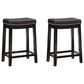 Linon Home Decor Claridge Counter Stool in Black (Set of 2), , large
