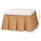 bali & pari Palm 39" Square Ottoman with Light Honey Rattan in White, , large
