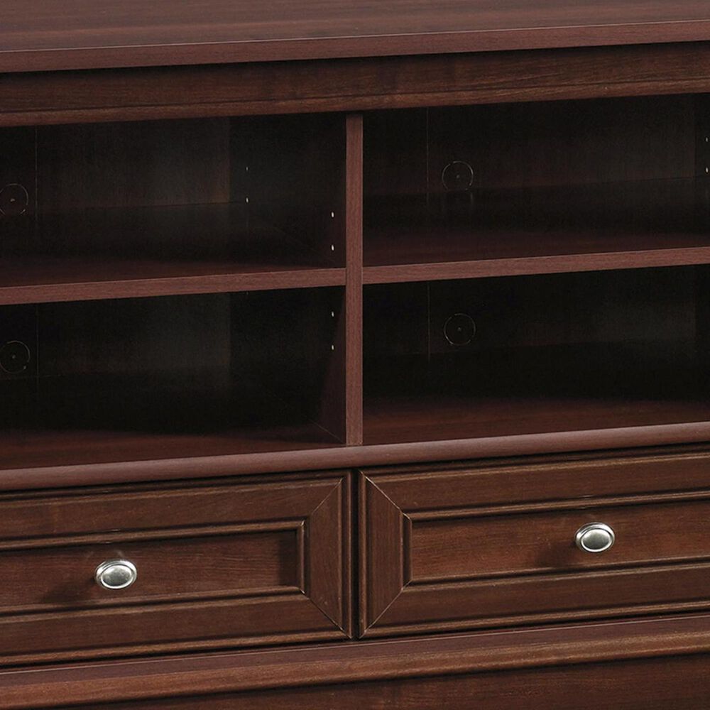 Sauder Palladia Corner Entertainment Credenza in Select Cherry