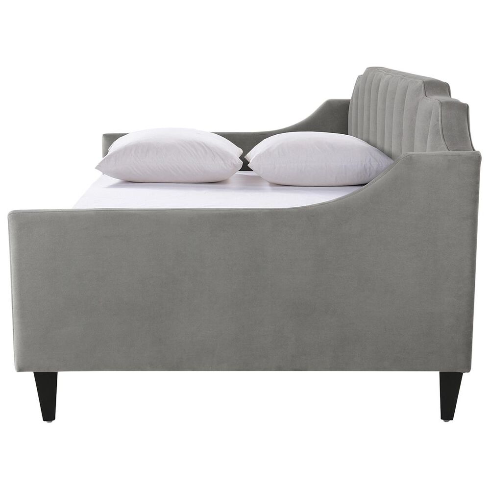 Jennifer Taylor Home Edgar Channel Tufted Sofa Bed Daybed in Opal Grey