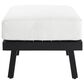 Linon Home Decor Holland Patio Ottoman with Black Frame in Natural, , large