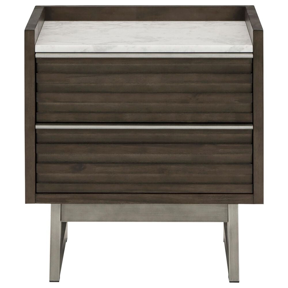 Ashley Arkenton 2-Drawer Nightstand in Grayish Brown and White, , large