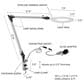 Timberlake Lavish Home LED Task Lamp in Silver, , large