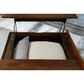 Signature Design by Ashley Rusitori Lift-Top Coffee Table in Black, Light Brown, and White Marble, , large