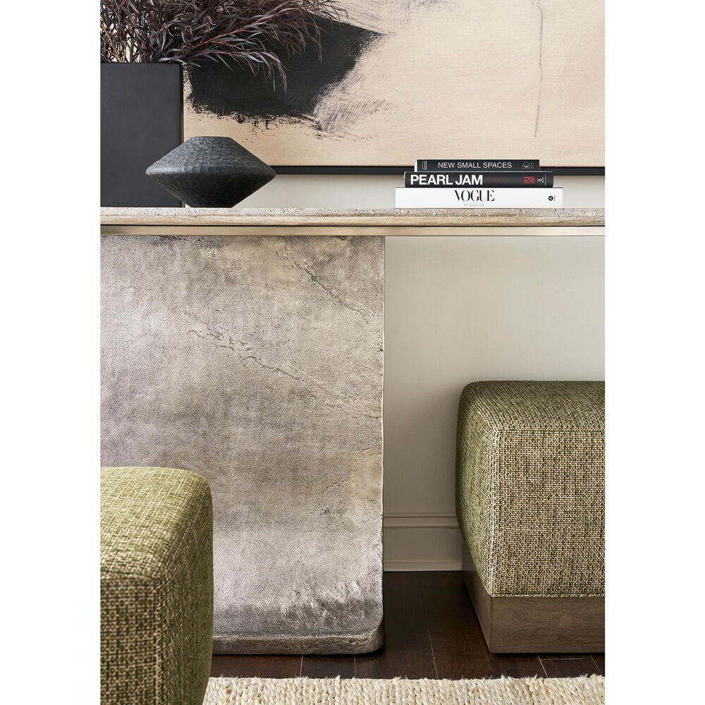 Vanguard Furniture Reveal Console Table in Metal and Stone, , large