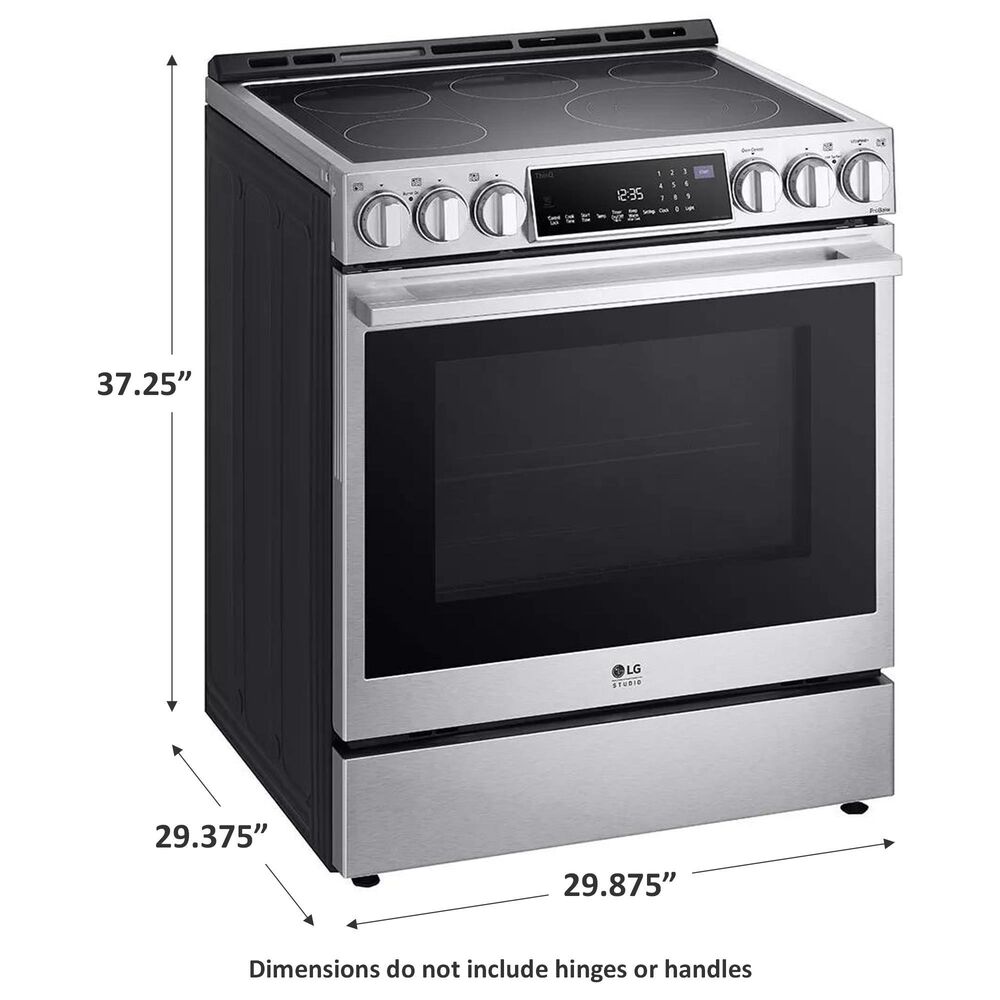 LG Studio 6.3 Cu. Ft. Slide-in Electric Range with ProBake Convection in Stainless Steel, , large