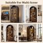 HOMLUX 71" Arched Curved Storage Cabinet in Walnut, , large
