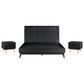 Blue River Carnaby 3-Piece Queen Bed Set in Black Brushed and Bronze, , large