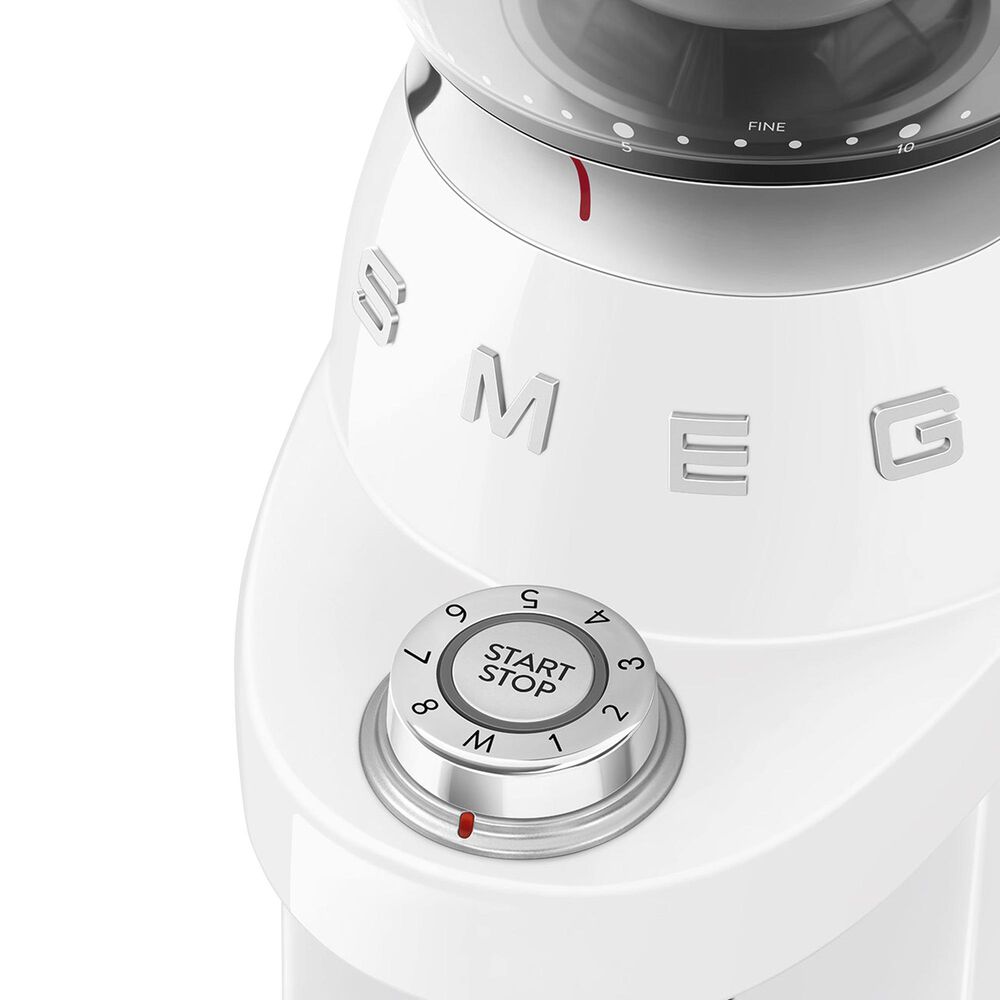 SMEG Conical Burr Coffee Grinder in White, , large