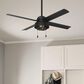 Hunter Spring Mill 52" Outdoor Ceiling Fan with LED Lights in Matte Black, , large