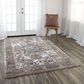 RIZZY Signature Light Gray and Multicolor 10" x 13" Area Rug, , large