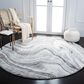 Safavieh Cyrus Shag CYR120G 6"7" Round Grey and Beige Area Rug, , large