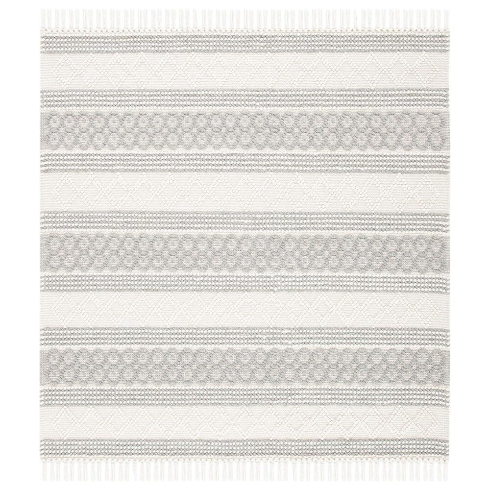 Safavieh Natura NAT859A 6" Square Ivory and Grey Area Rug, , large