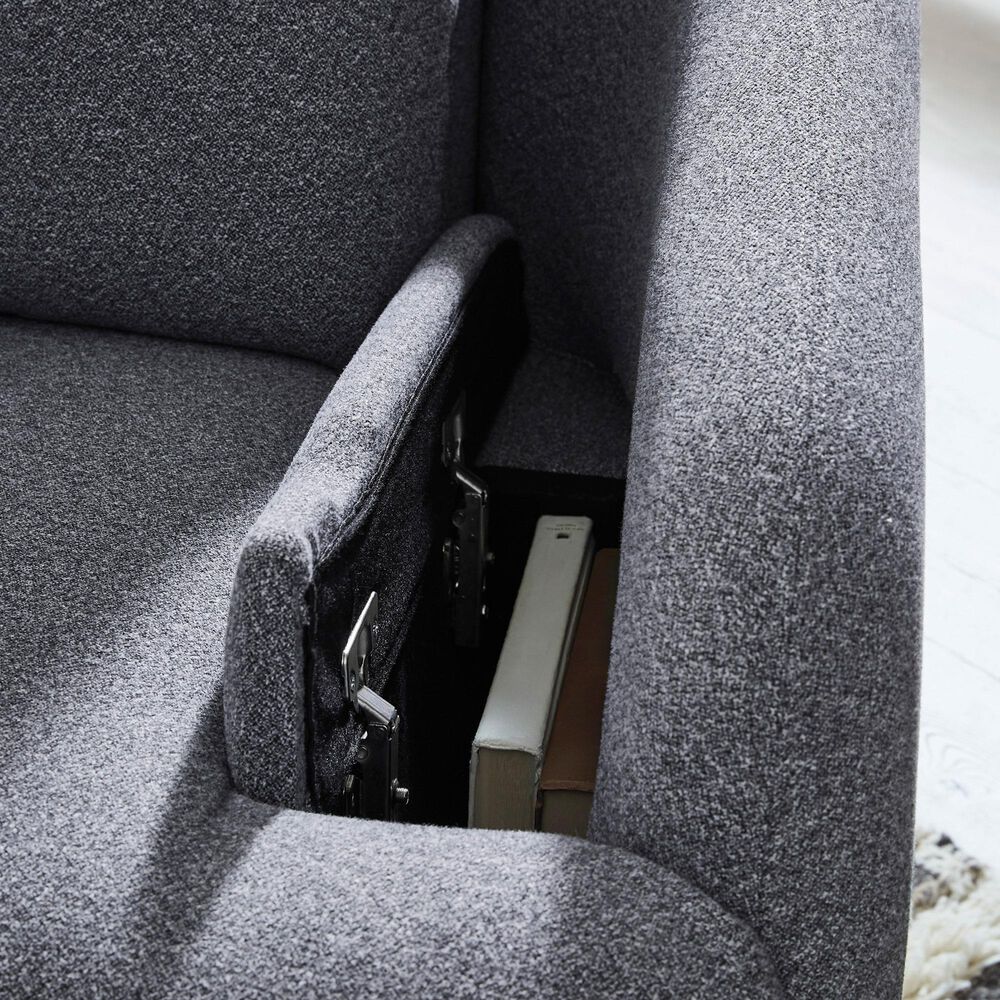 Ashley Alainmont Next-Gen Nuvella Power Swivel Recliner in Salt and Pepper, , large