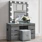 Modern Market Lexi Vanity Set with Stool in Grey, , large