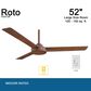 Minka-Aire Roto 52" Ceiling Fan in Distressed Koa, , large