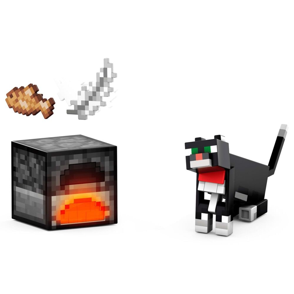 Mattel Minecraft Diamond Level Tuxedo Cat Action Figure, , large