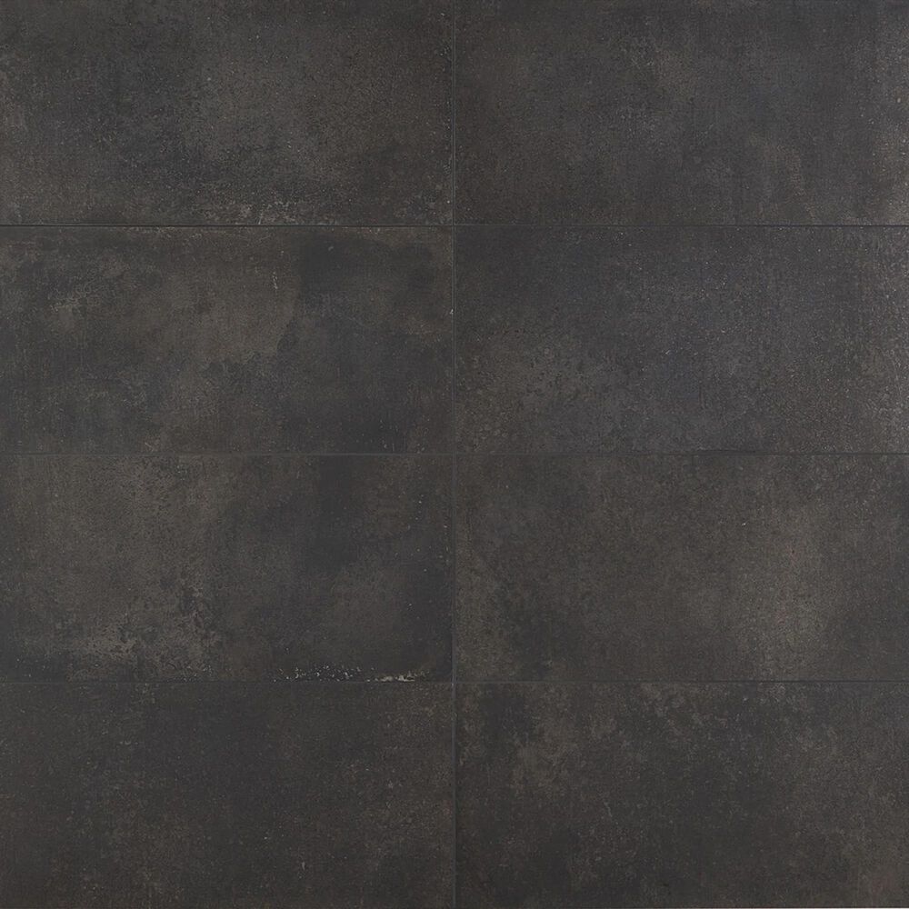 Soho Studio Brooklyn Black 12" x 24" Matte Porcelain Tile, , large