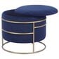 Rta Products Elegant Storage Ottoman with Gold Frame in Blue, , large