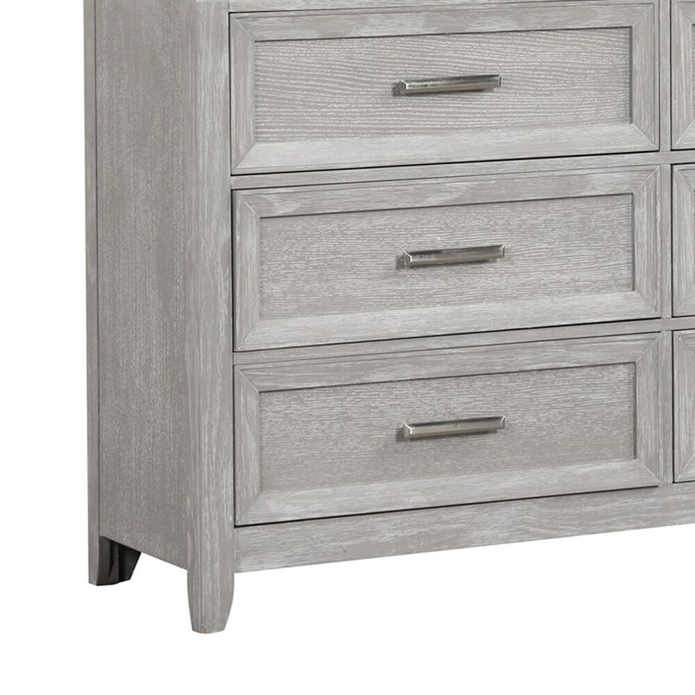 New Heritage Design Fiona 4-Piece Queen Bedroom Set in Mist Gray, , large