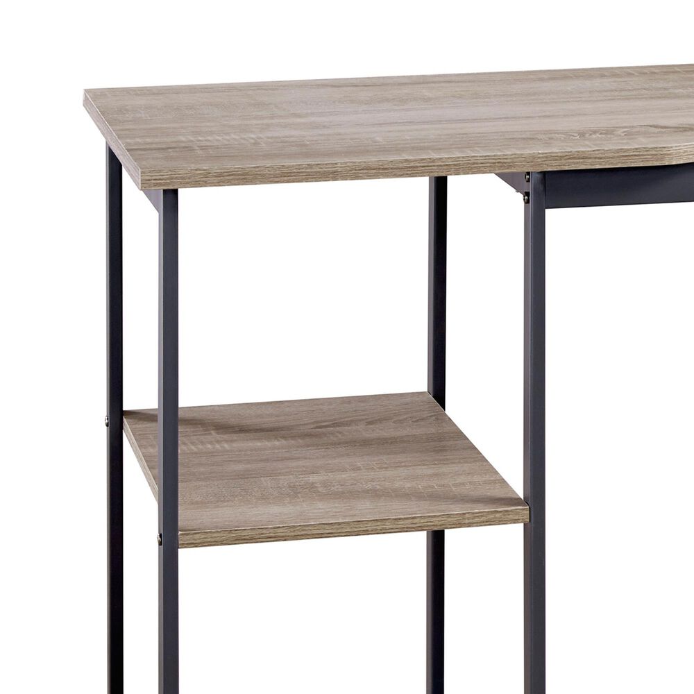 Signature Design by Ashley Soho Home Office Desk and Shelf in Brown and Black, , large