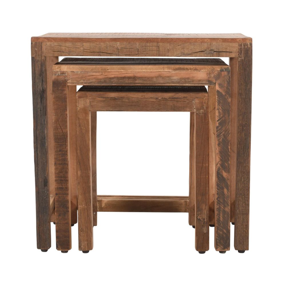 Jofran Reclamation Nesting Table in Brown &#40; Set of 3&#41;, , large