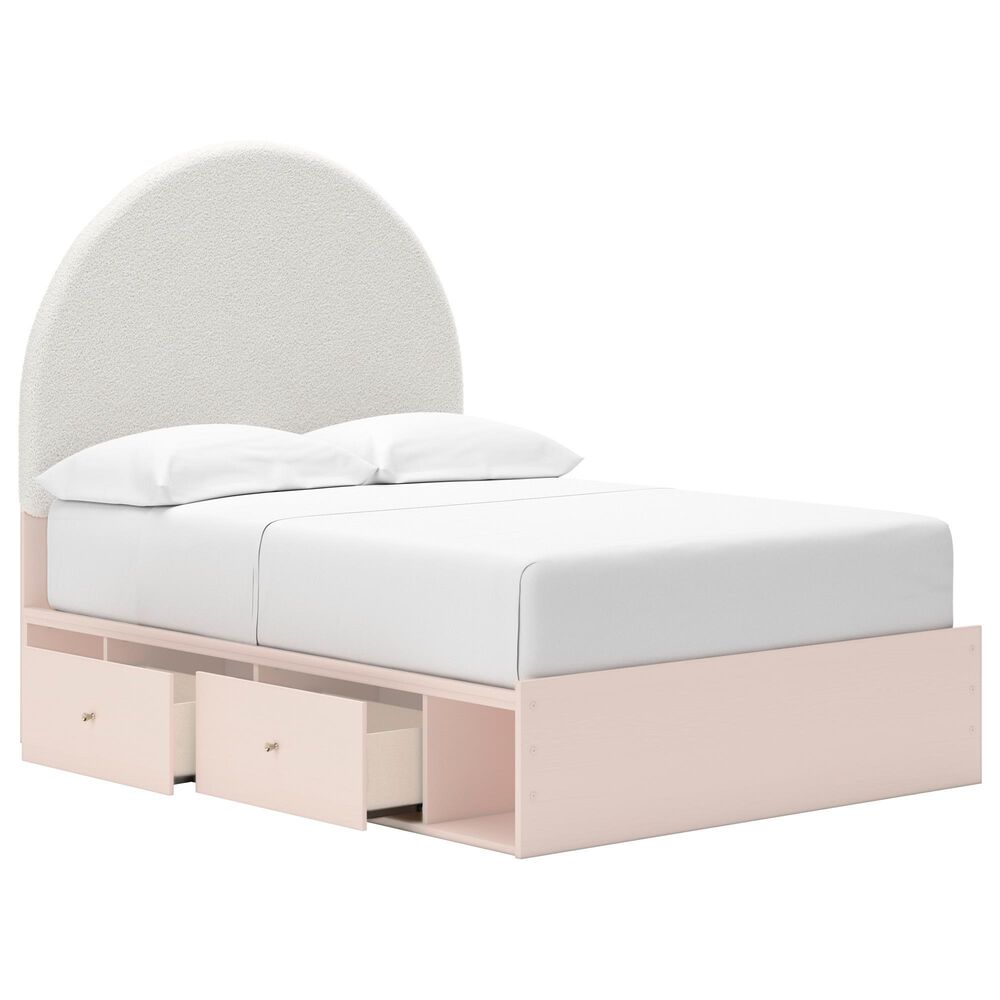 Ashley Wistenpine Full Upholstered Panel Bed with 2 Storage Units, , large