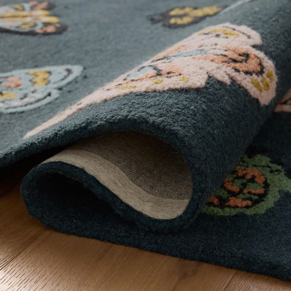 Rifle Paper Co. x Loloi Highgrove Teal 2'6" x 7'6" Runner, , large