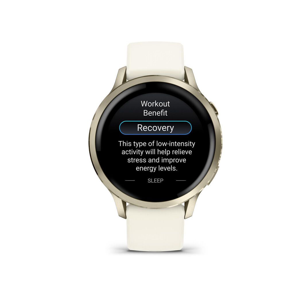 Garmin Venu 4  41 mm Lunar Gold with Bone Silicone Band, , large